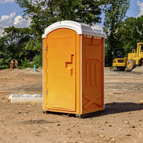 how often are the portable restrooms cleaned and serviced during a rental period in Remsen Iowa